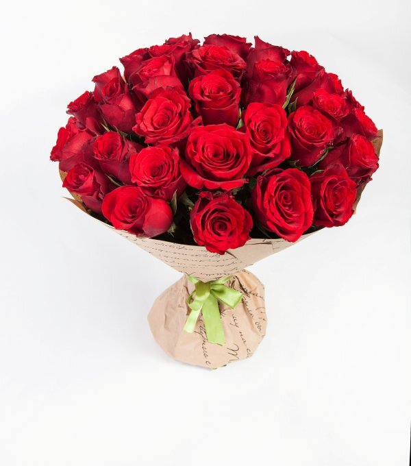 Букет из 51 красной розы, 40 см